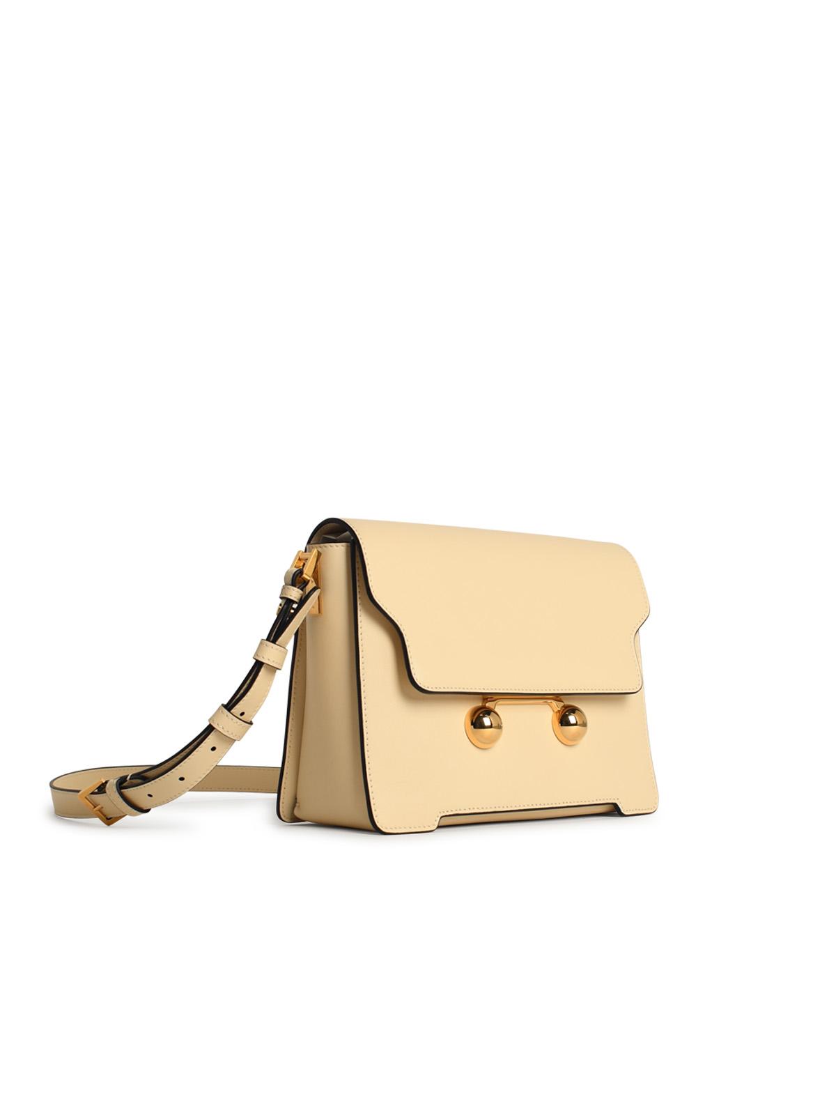 Marni 'New Trunk' Ivory Leather Crossbody Bag Women - Overture Gifts