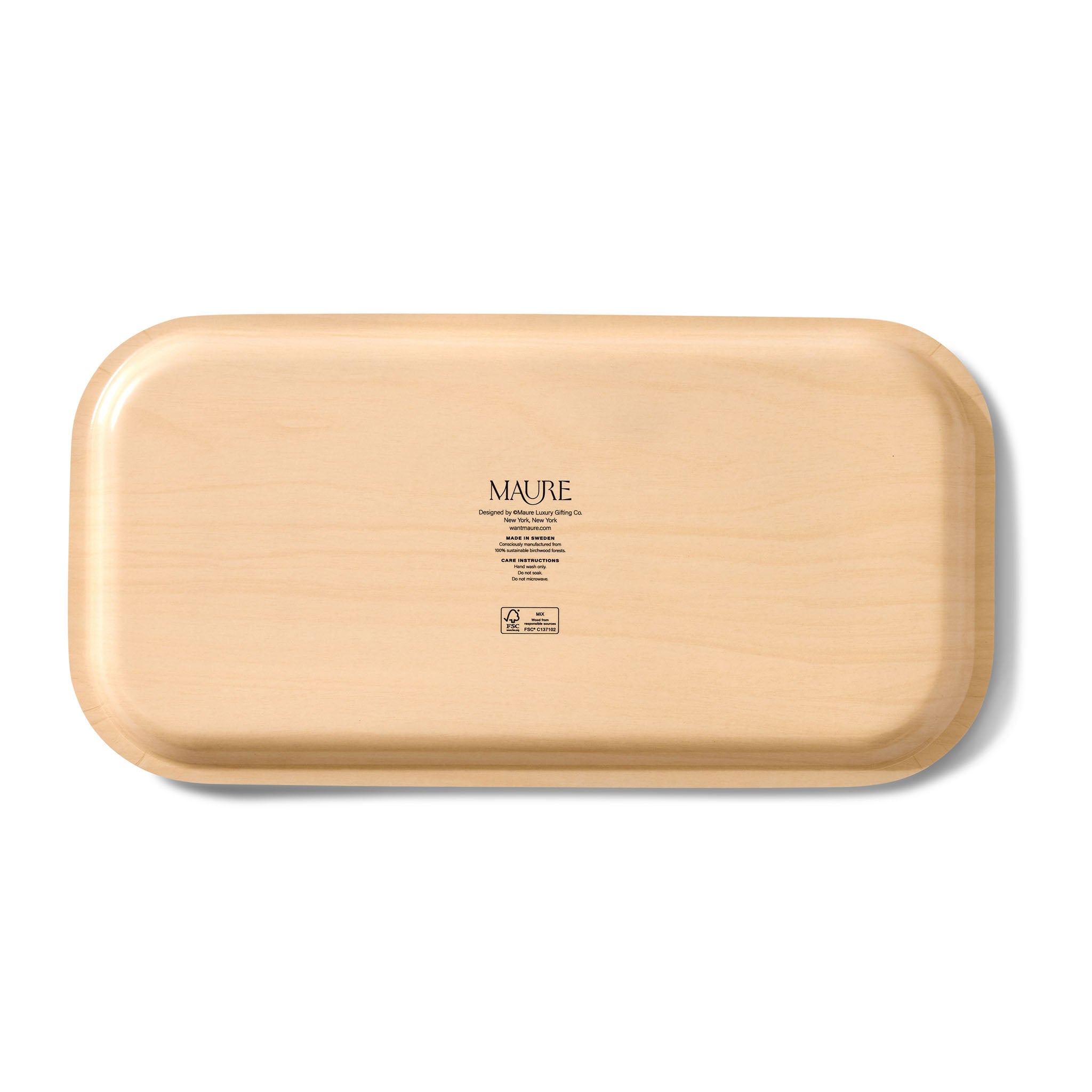 Kings Flower Birchwood Large Decorative Tray