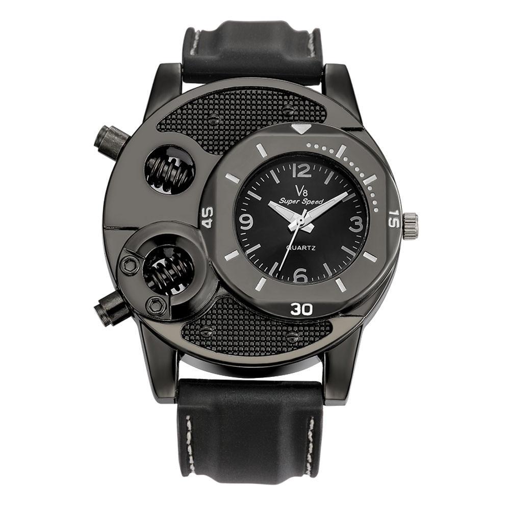 Men Watch With Hardlex Glass and Leather High Quality Band Modern Luxury Style Unique Design Perfect Gift - Overture Gifts