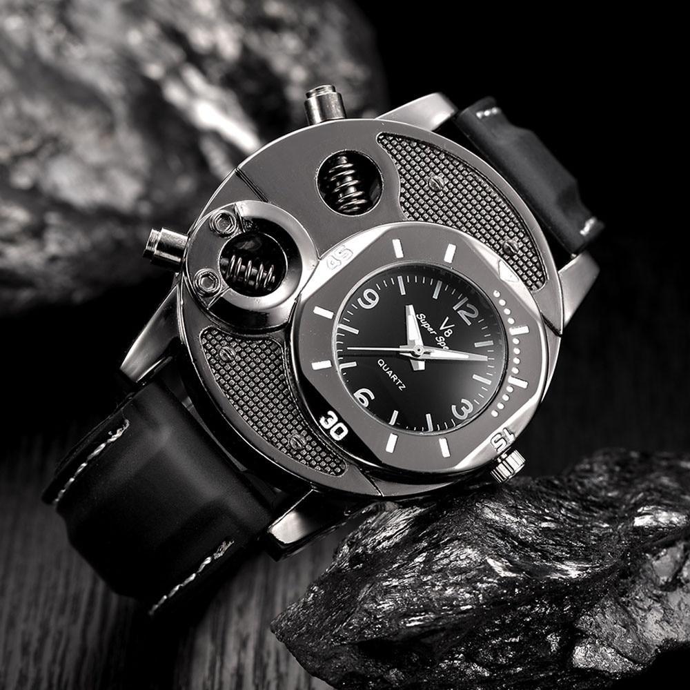 Men Watch With Hardlex Glass and Leather High Quality Band Modern Luxury Style Unique Design Perfect Gift - Overture Gifts