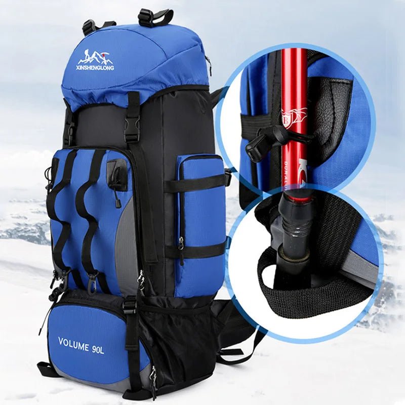 Men's 90L Camping Backpack Large Capacity for Travel & Hiking Gear - Overture Gifts