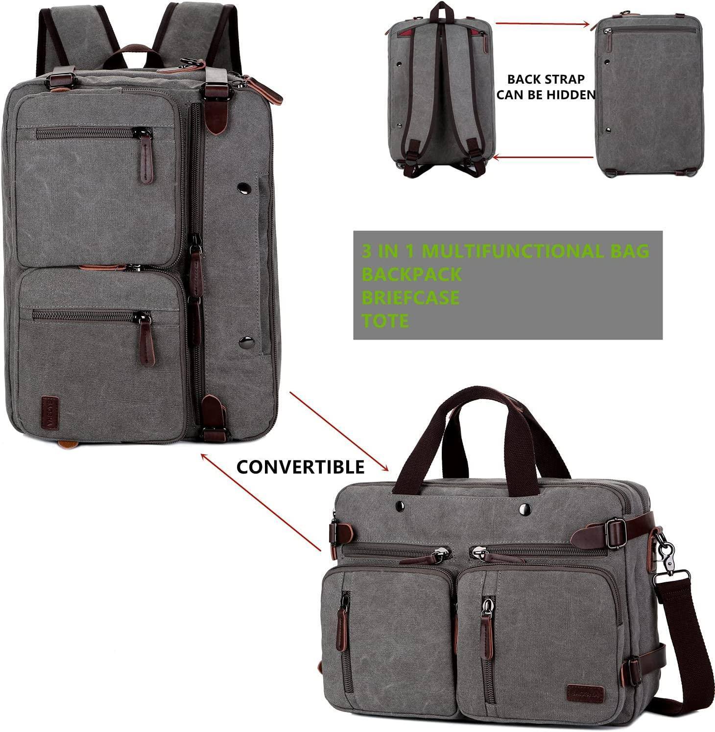 Men's Canvas Messenger Bag – Structured Office Carry - Overture Gifts