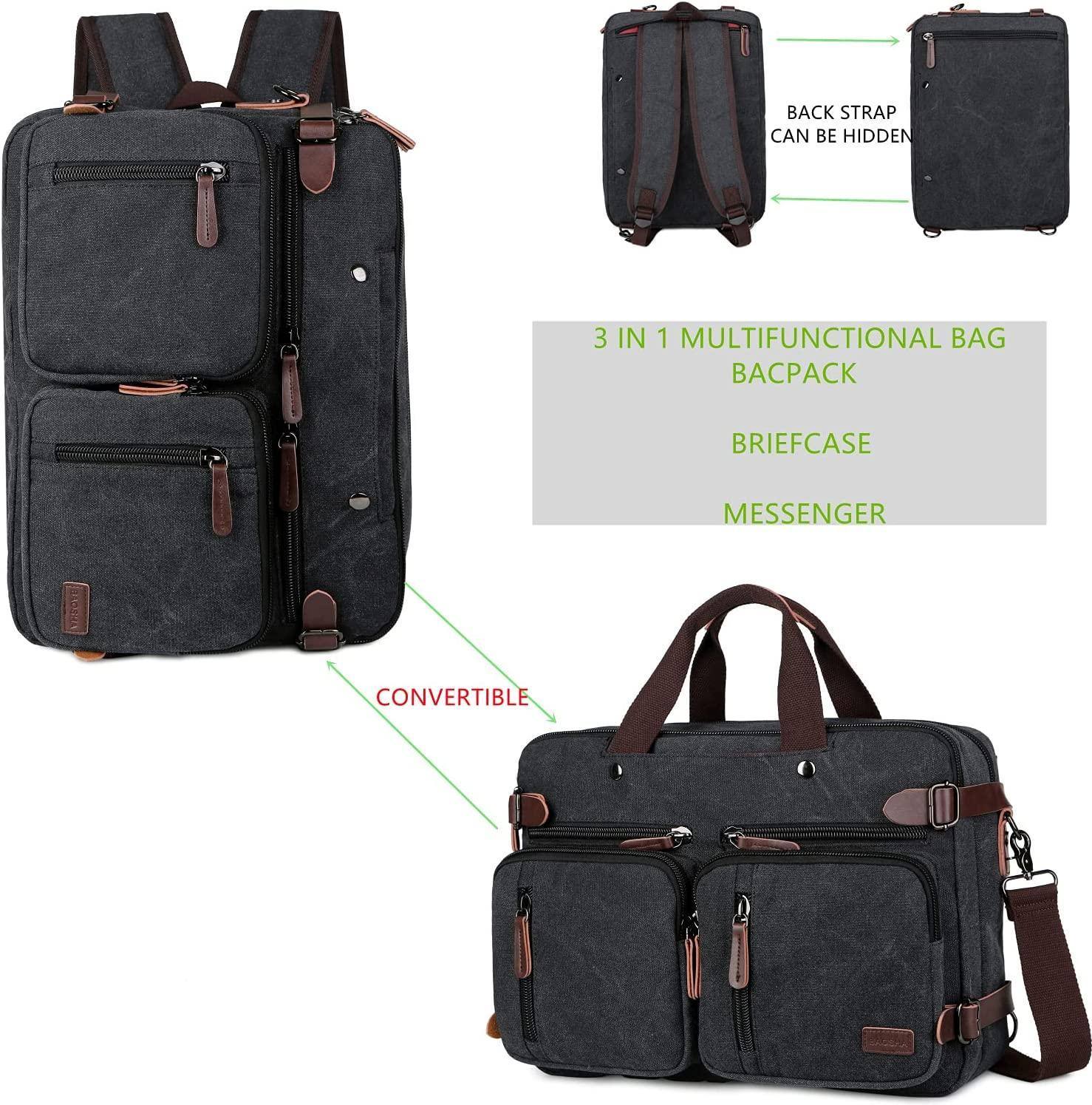 Men's Canvas Messenger Bag – Structured Office Carry - Overture Gifts