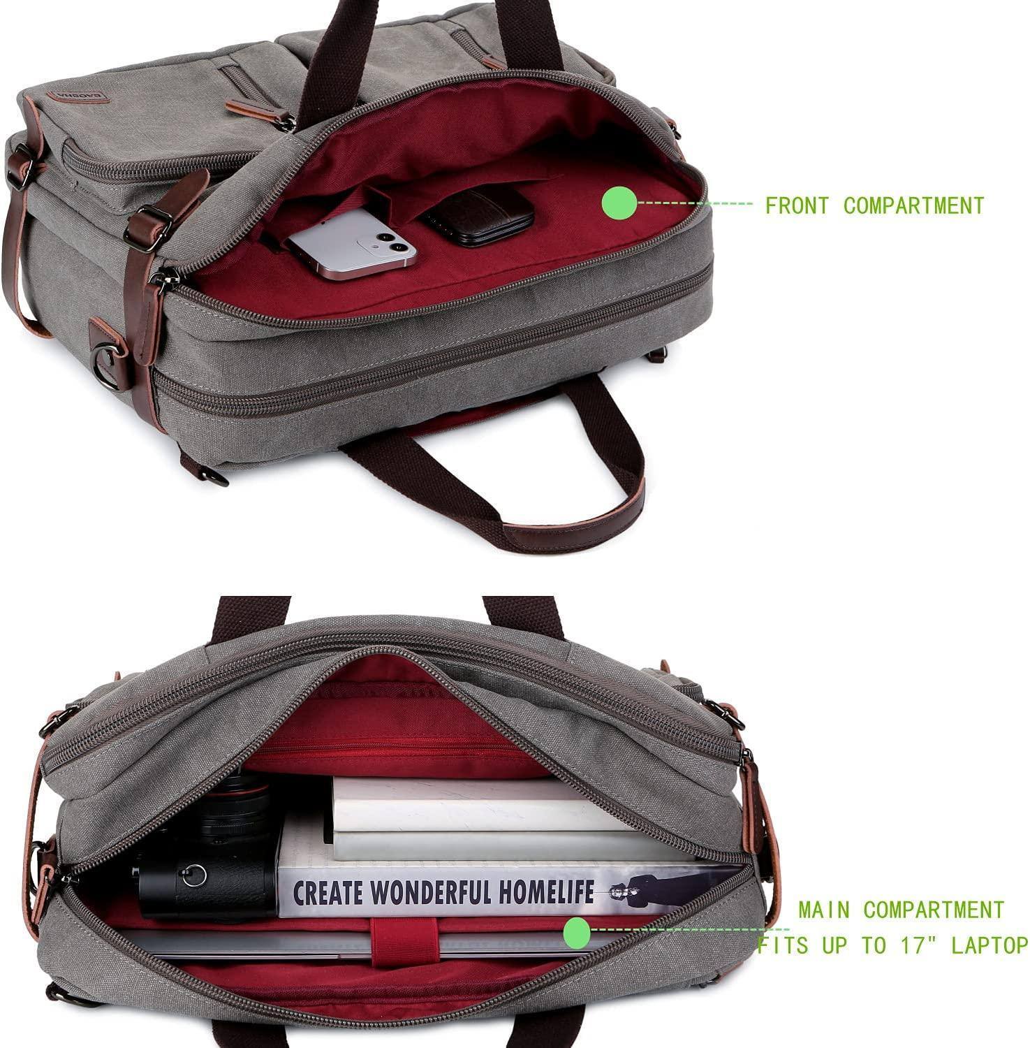 Men's Canvas Messenger Bag – Structured Office Carry - Overture Gifts