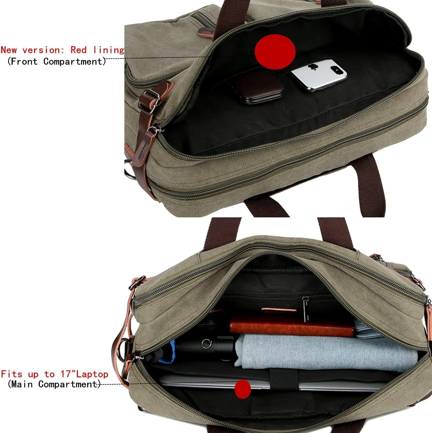 Men's Canvas Messenger Bag – Structured Office Carry - Overture Gifts