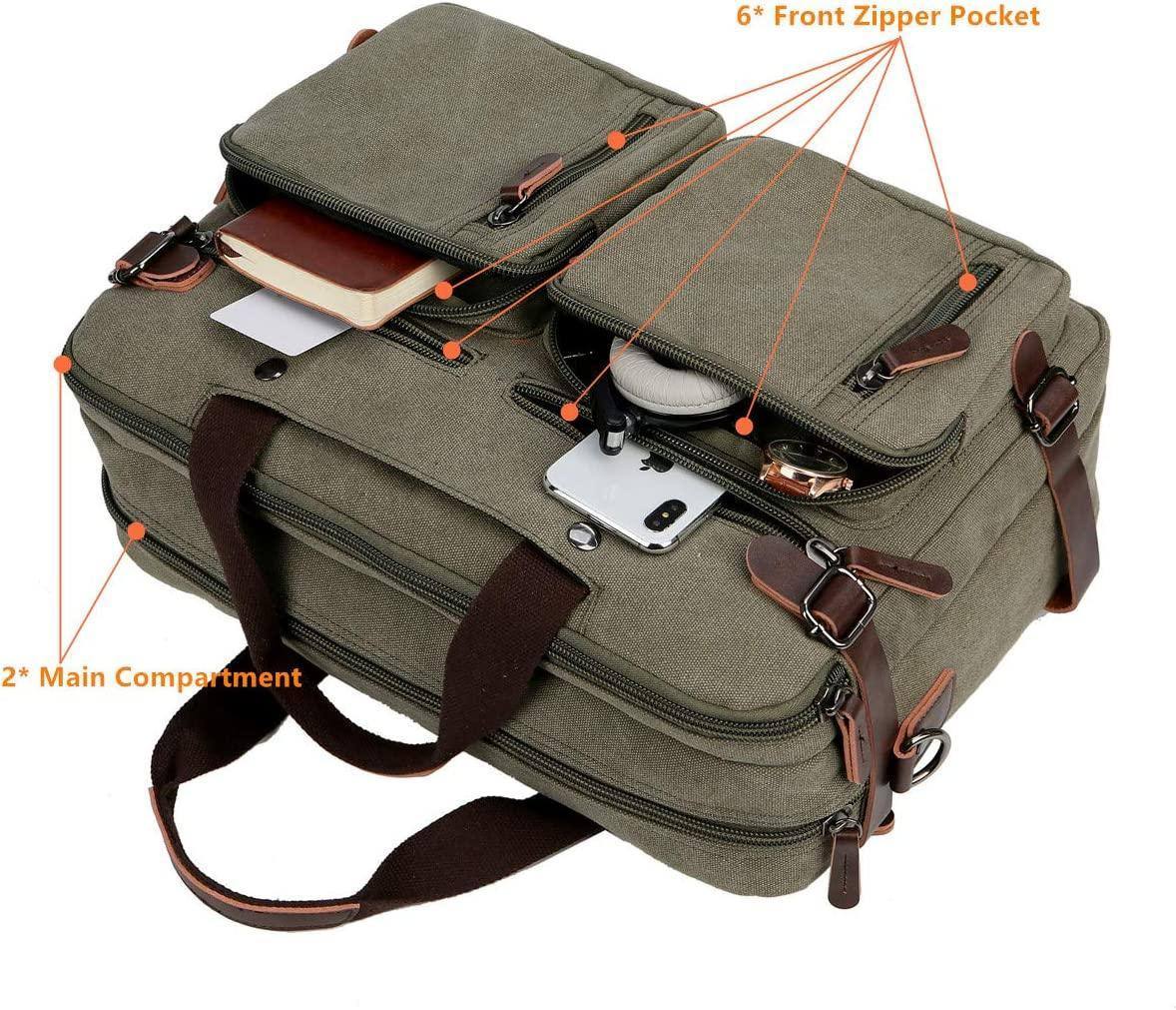 Men's Canvas Messenger Bag – Structured Office Carry - Overture Gifts