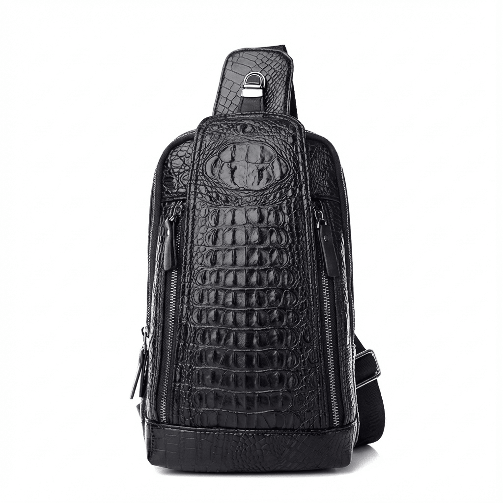 Men's Croc-Embossed Vegan Leather Sling – Refined Daily Carry - Overture Gifts