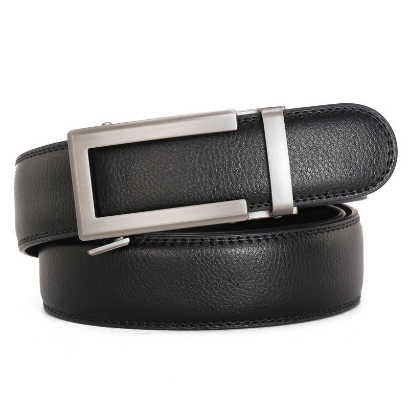 Men's Genuine Leather Belt Alloy Youth Business - Overture Gifts