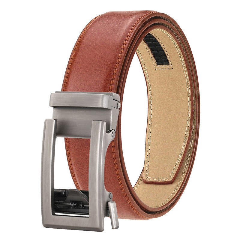 Men's Genuine Leather Belt Alloy Youth Business - Overture Gifts