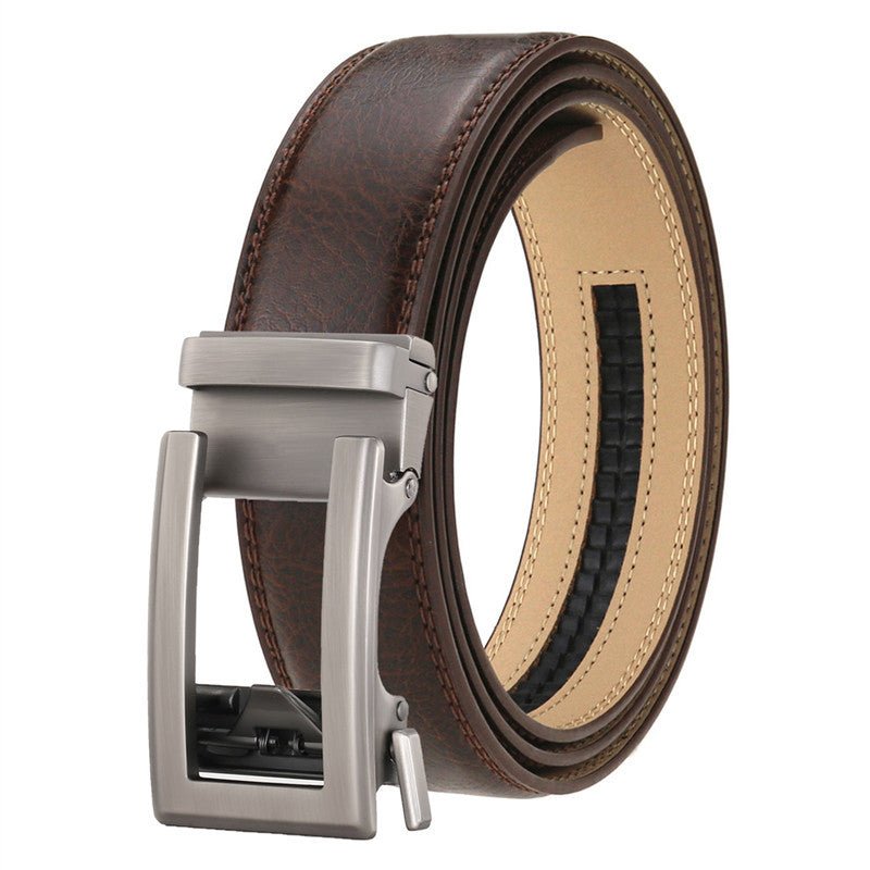 Men's Genuine Leather Belt Alloy Youth Business - Overture Gifts