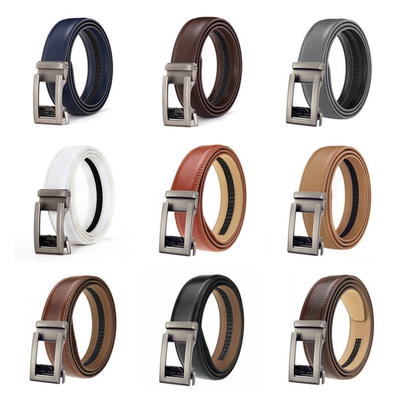 Men's Genuine Leather Belt Alloy Youth Business - Overture Gifts