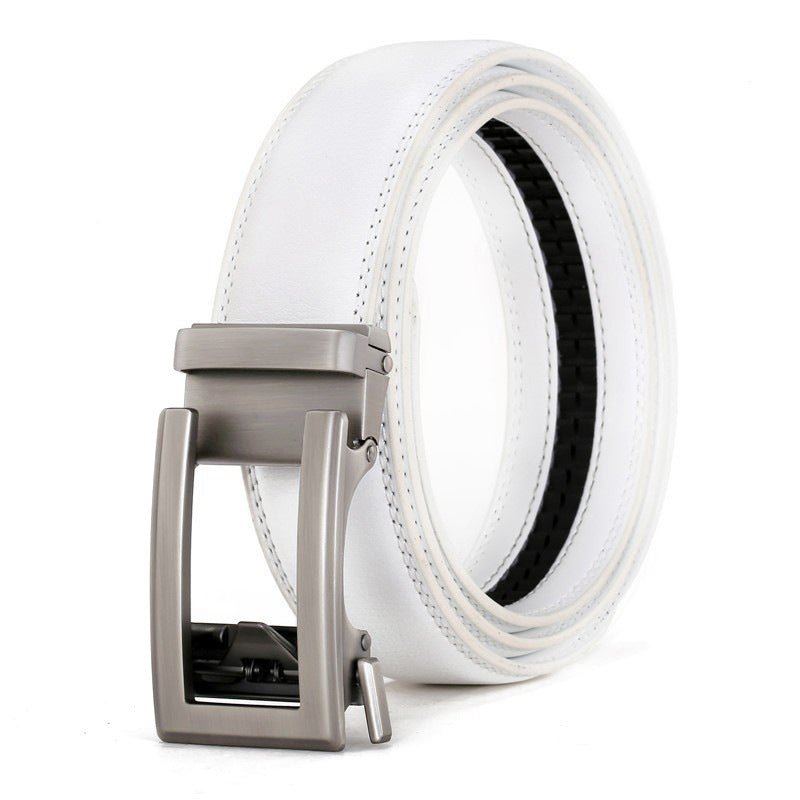 Men's Genuine Leather Belt Alloy Youth Business - Overture Gifts