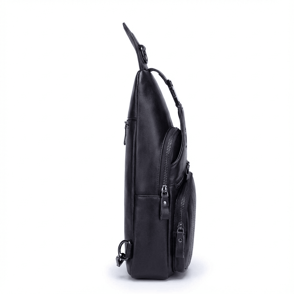 Men's Genuine Leather Sling Bag – Refined Daily Carry - Overture Gifts