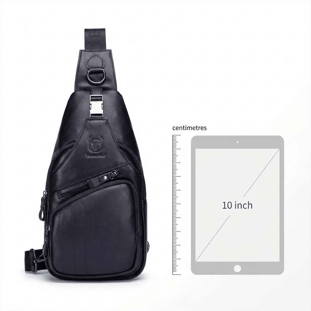 Men's Genuine Leather Sling Bag – Refined Daily Carry - Overture Gifts