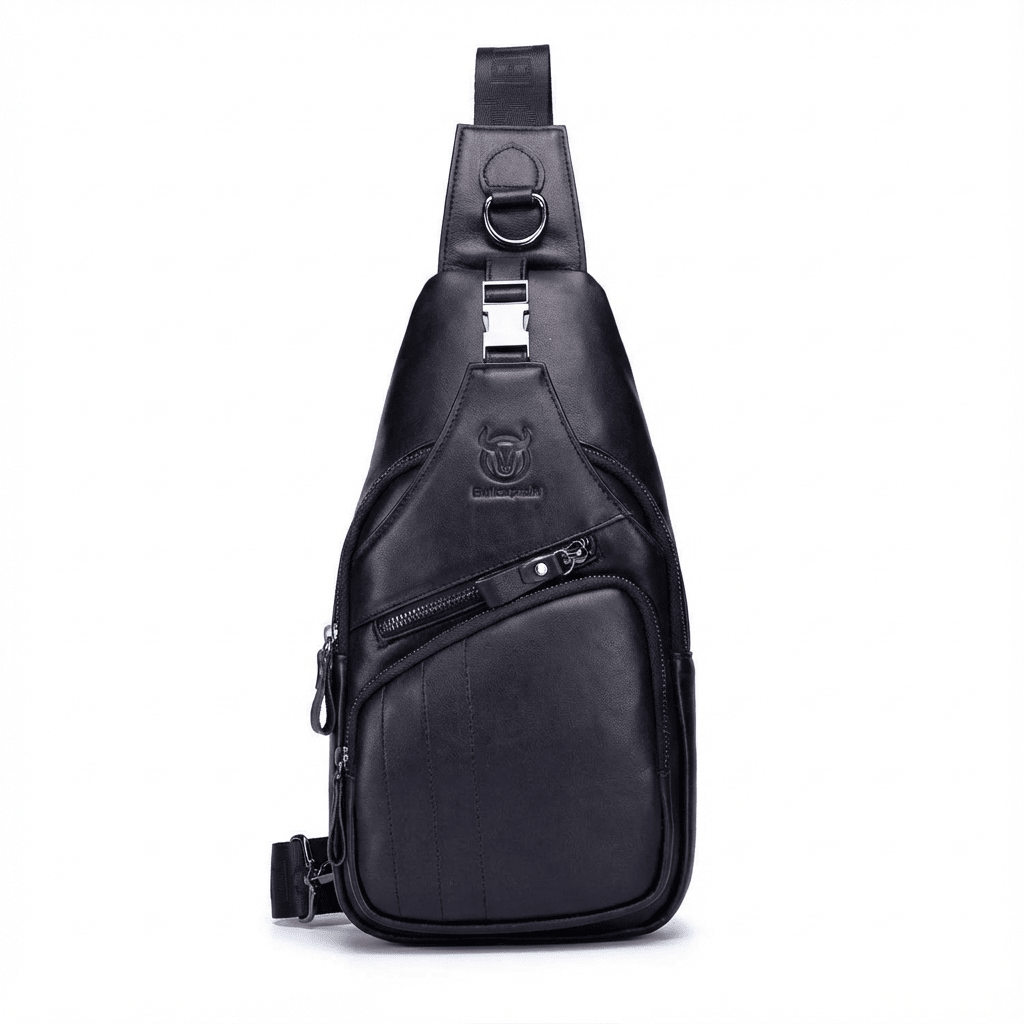Men's Genuine Leather Sling Bag – Refined Daily Carry - Overture Gifts