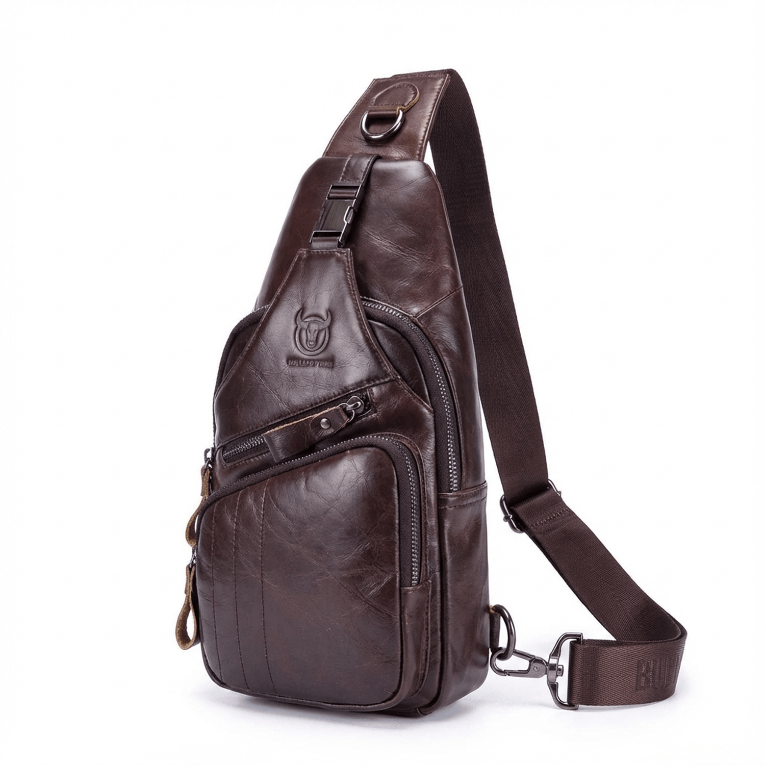 Men's Genuine Leather Sling Bag – Refined Daily Carry - Overture Gifts