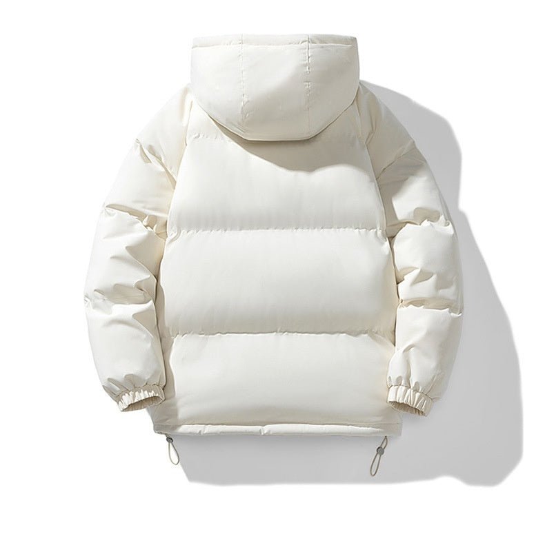 Men's Hoodie Coat Winter Fashion Solid ZIp-up Thickened Cotton-padded Jacket Casual Warm Outwear Top Clothing - Overture Gifts