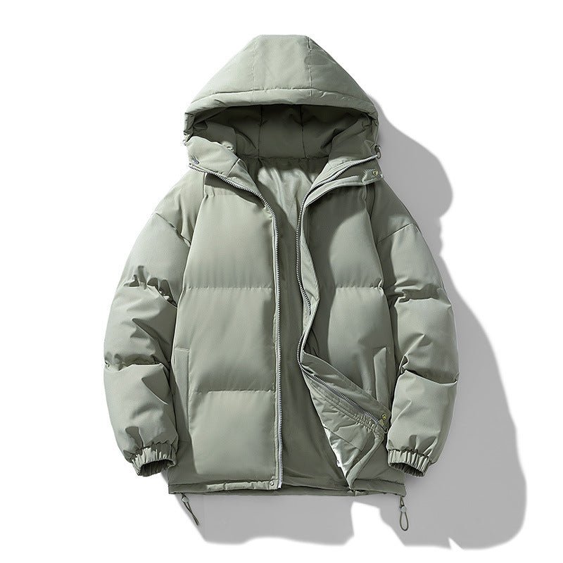 Men's Hoodie Coat Winter Fashion Solid ZIp-up Thickened Cotton-padded Jacket Casual Warm Outwear Top Clothing - Overture Gifts