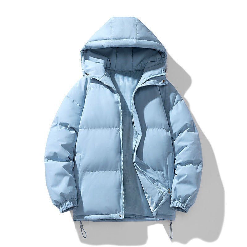 Men's Hoodie Coat Winter Fashion Solid ZIp-up Thickened Cotton-padded Jacket Casual Warm Outwear Top Clothing - Overture Gifts