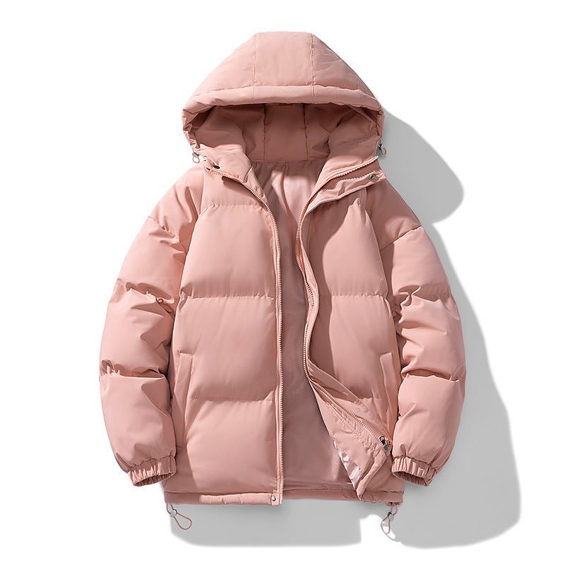 Men's Hoodie Coat Winter Fashion Solid ZIp-up Thickened Cotton-padded Jacket Casual Warm Outwear Top Clothing - Overture Gifts