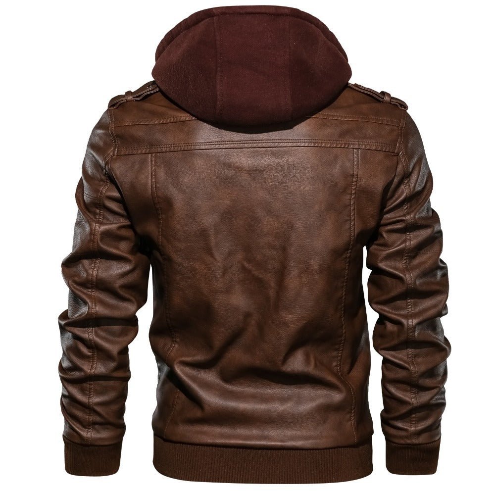 Men'S Jacket Coat Leather Pu Removable C Ap - Overture Gifts