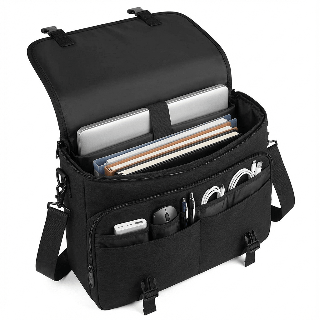 Men's Nylon Messenger Bag – Executive Commuter Carry - Overture Gifts