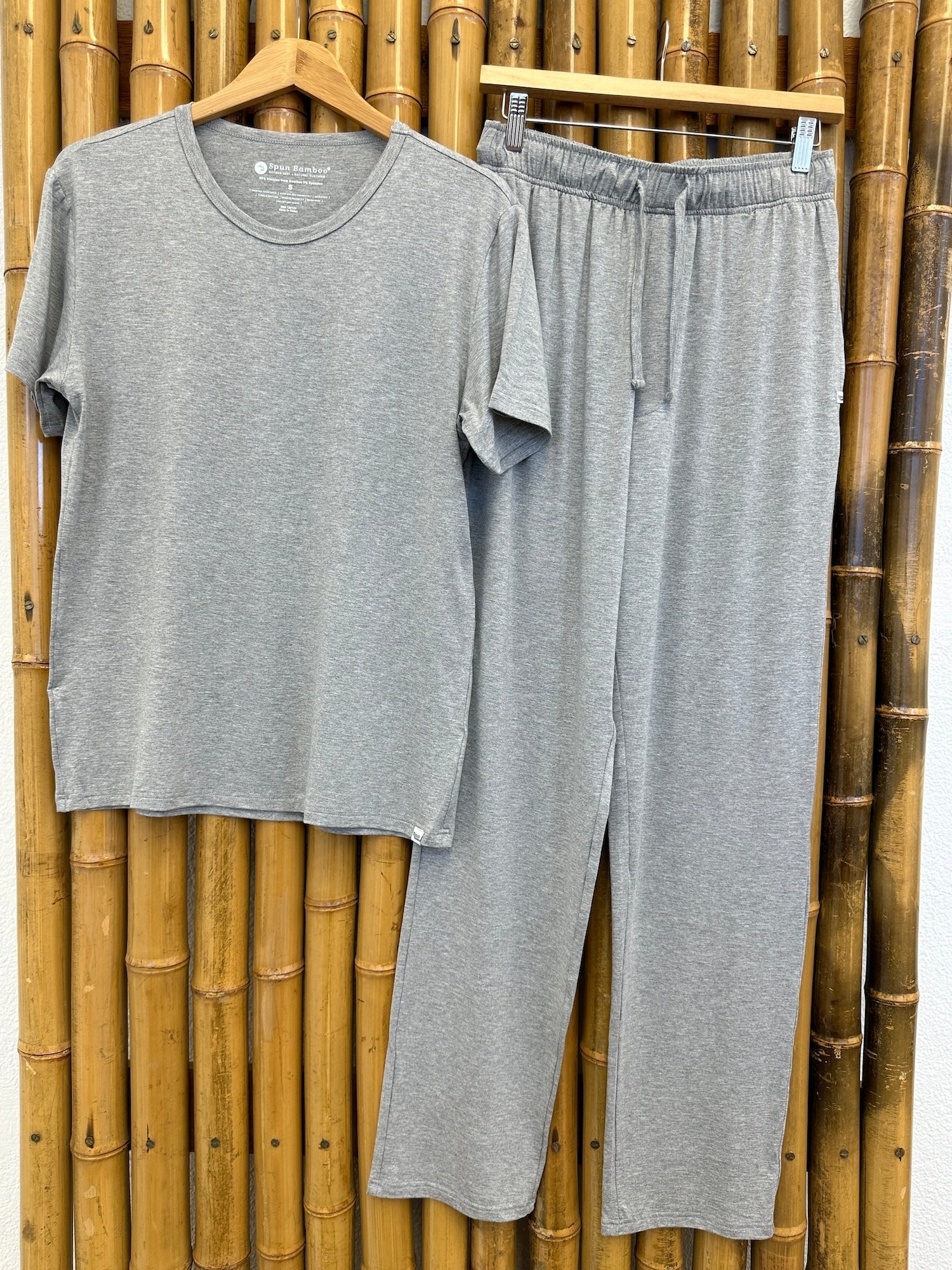 Men's Soft Bamboo Lounge Pajama Set - Short Sleeve Top & Pants - Overture Gifts