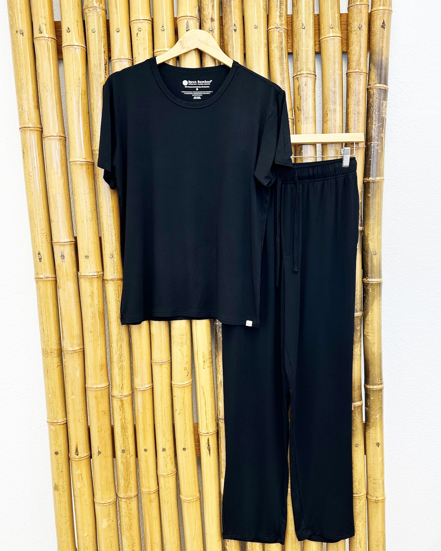 Men's Soft Bamboo Lounge Pajama Set - Short Sleeve Top & Pants - Overture Gifts