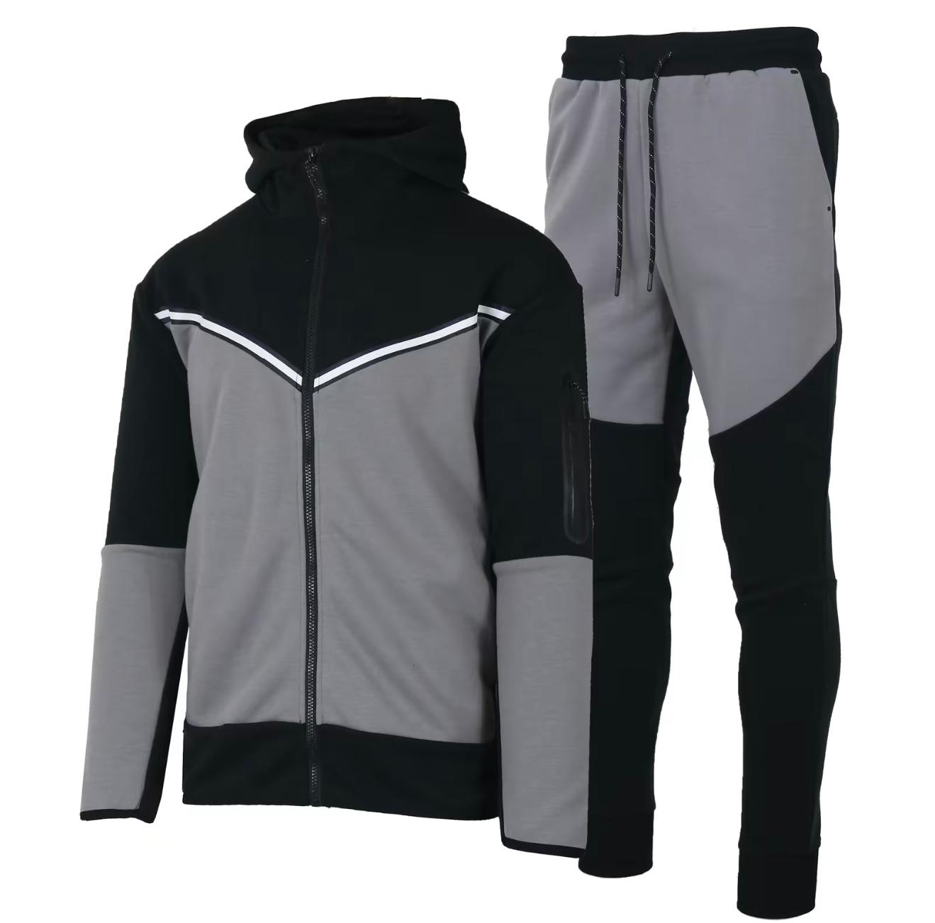 Men's Two-Tone UltraTech Fleece Athletic Tracksuit - Hoodie and Joggers - Overture Gifts