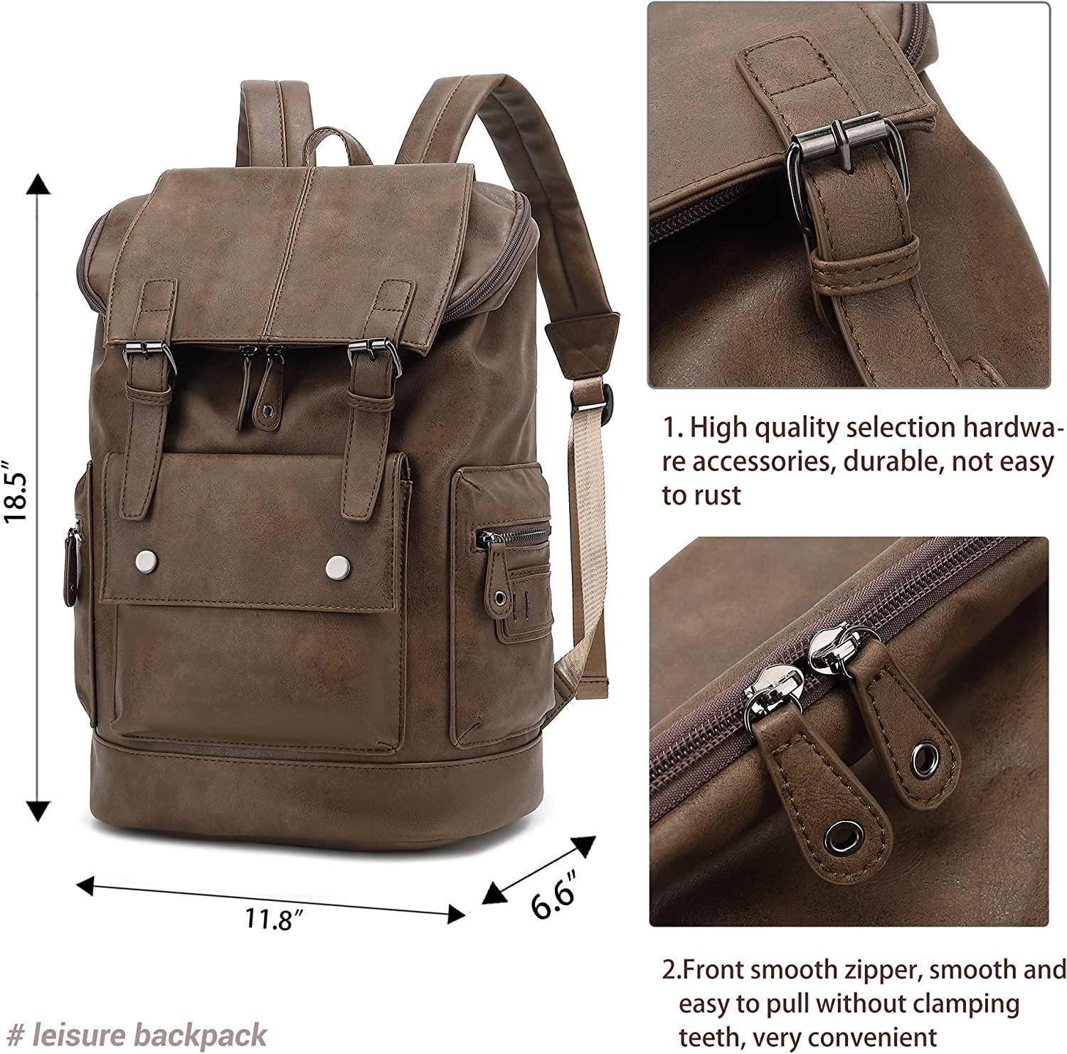 Men's Vegan Leather Backpack – Executive Commuter Carry - Overture Gifts