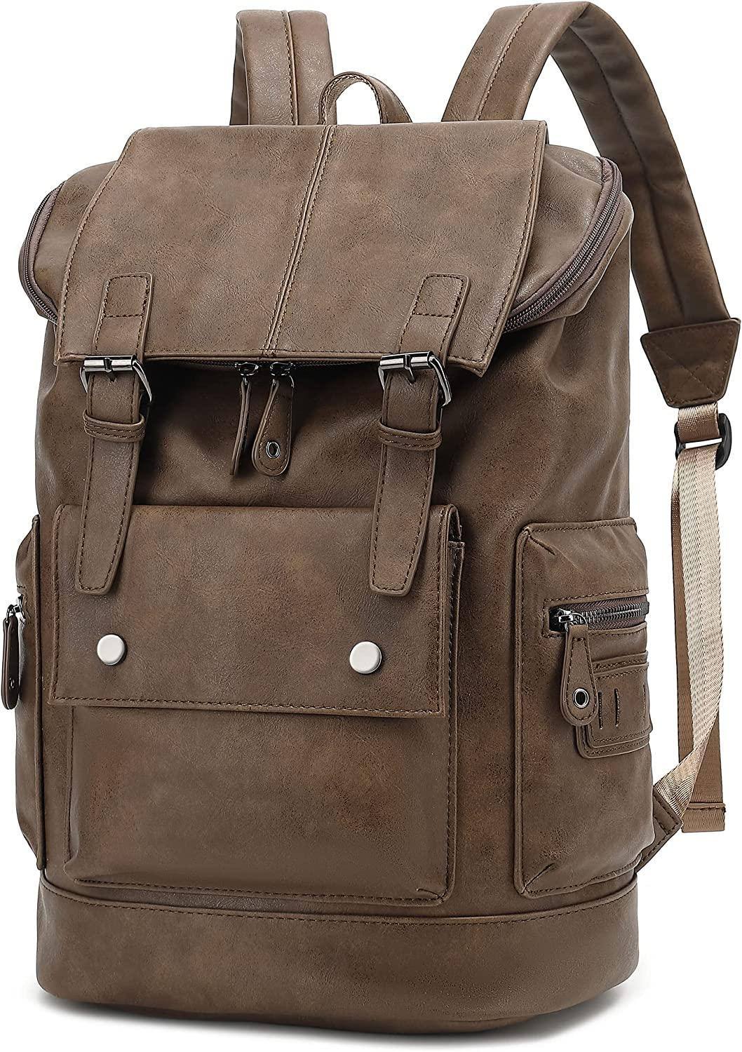 Men's Vegan Leather Backpack – Executive Commuter Carry - Overture Gifts