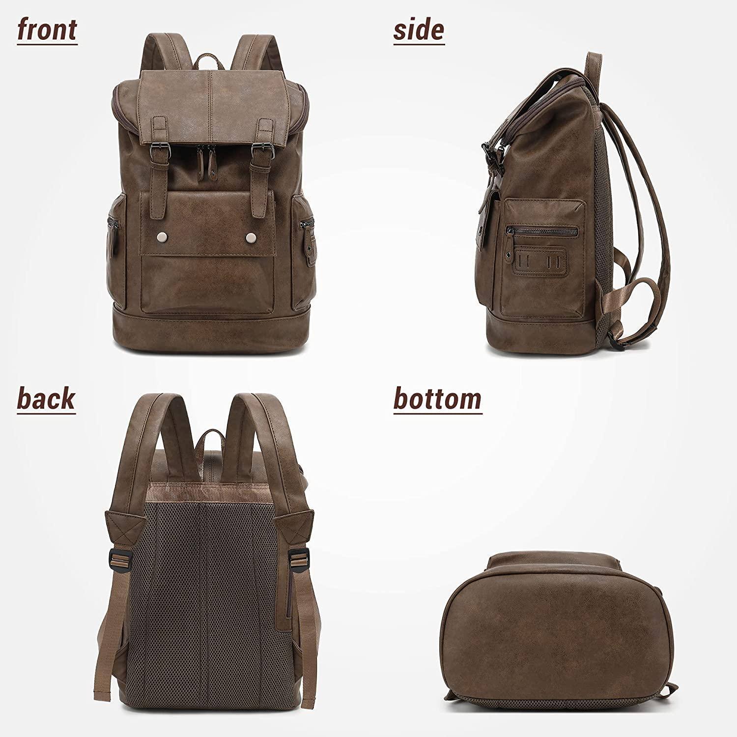 Men's Vegan Leather Backpack – Executive Commuter Carry - Overture Gifts