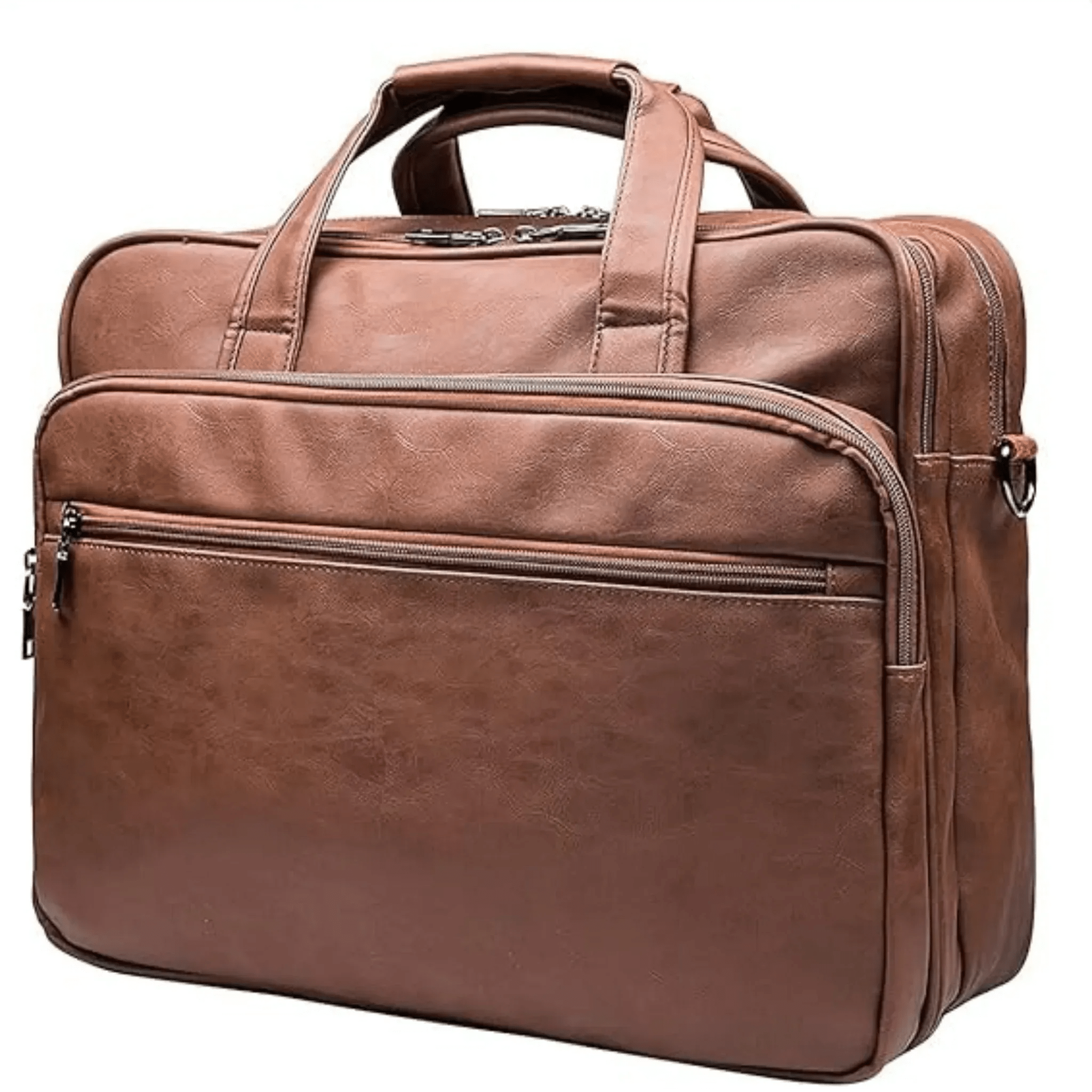 Men's Vegan Leather Messenger Bag – Modern Work Carry - Overture Gifts