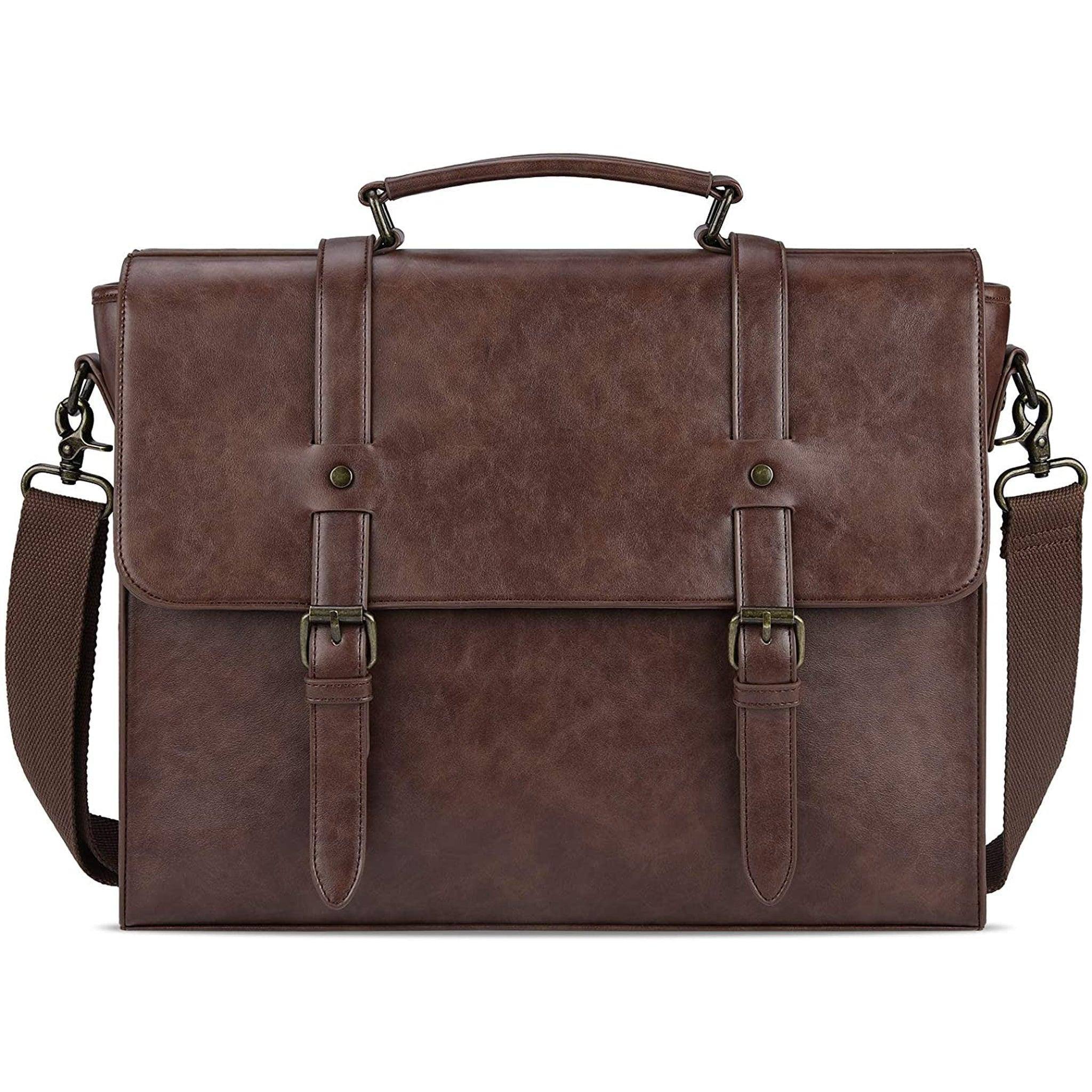 Men's Vegan Leather Messenger Bag – Professional Laptop Carry - Overture Gifts