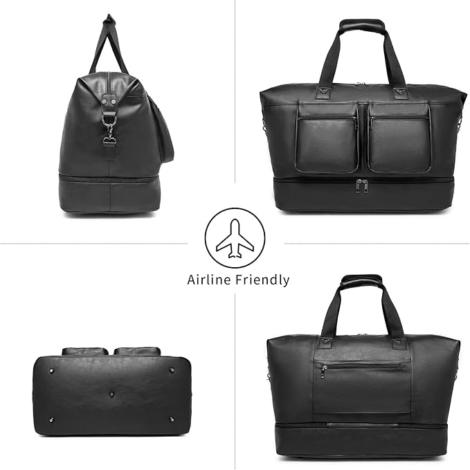 Men's Vegan Leather Travel Bag – Professional Laptop Carry - Overture Gifts