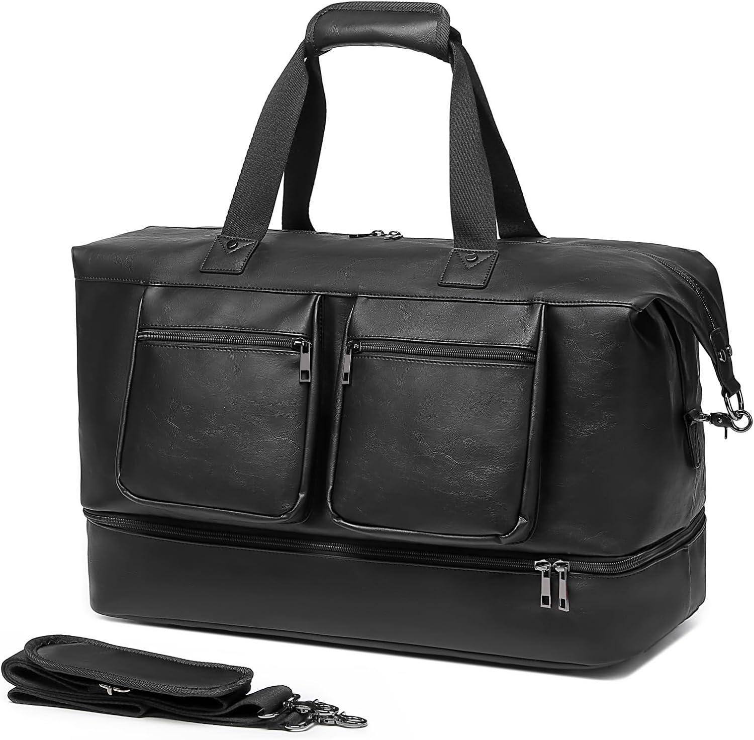Men's Vegan Leather Travel Bag – Professional Laptop Carry - Overture Gifts
