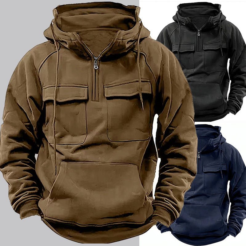 Men's Zip-up Hoodies Sweatshirt With Drawstring And Pocket Design Fashion Casual Sports Sweatshirt - Overture Gifts