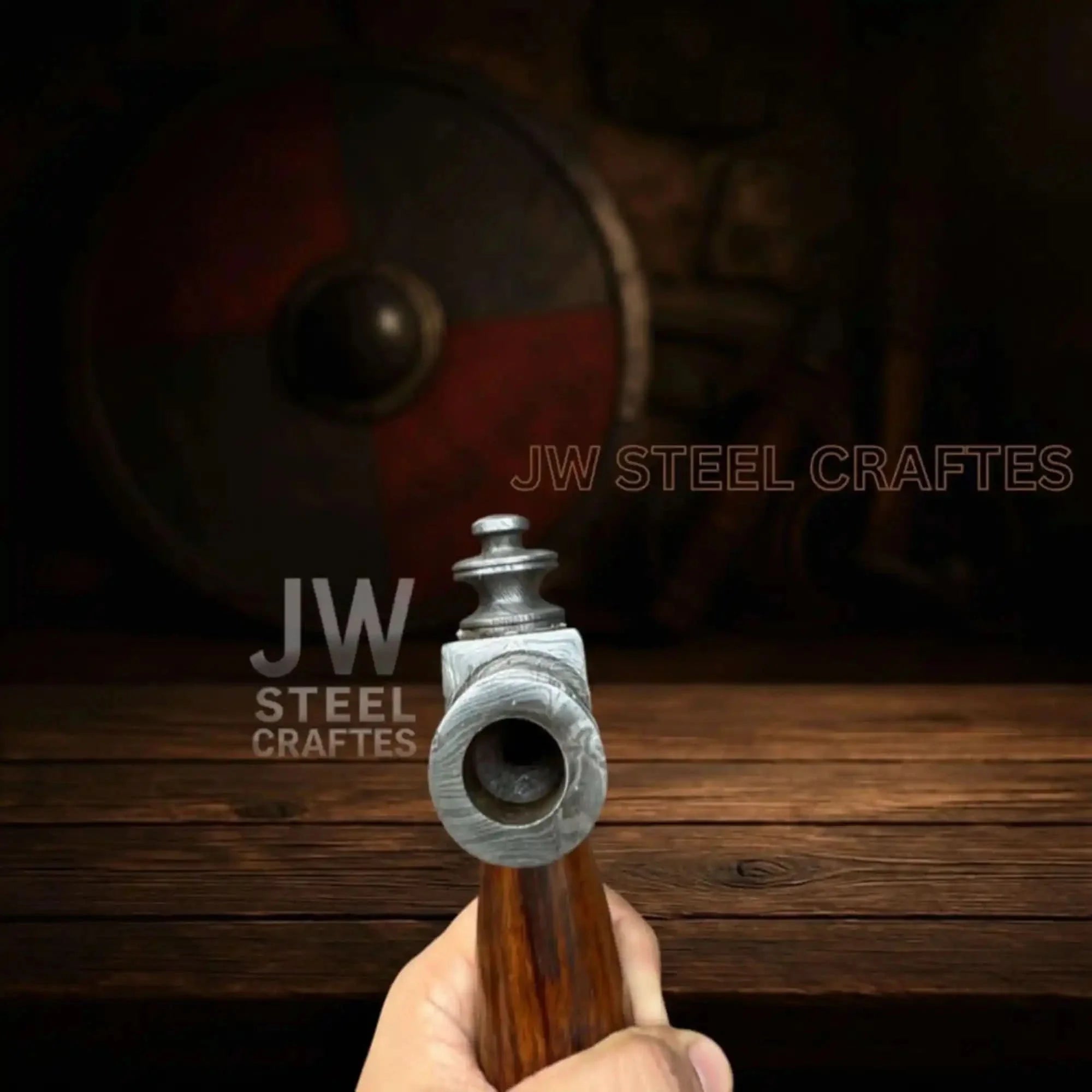 Damascus Pipe Tomahawk Hand Forged Viking Axe