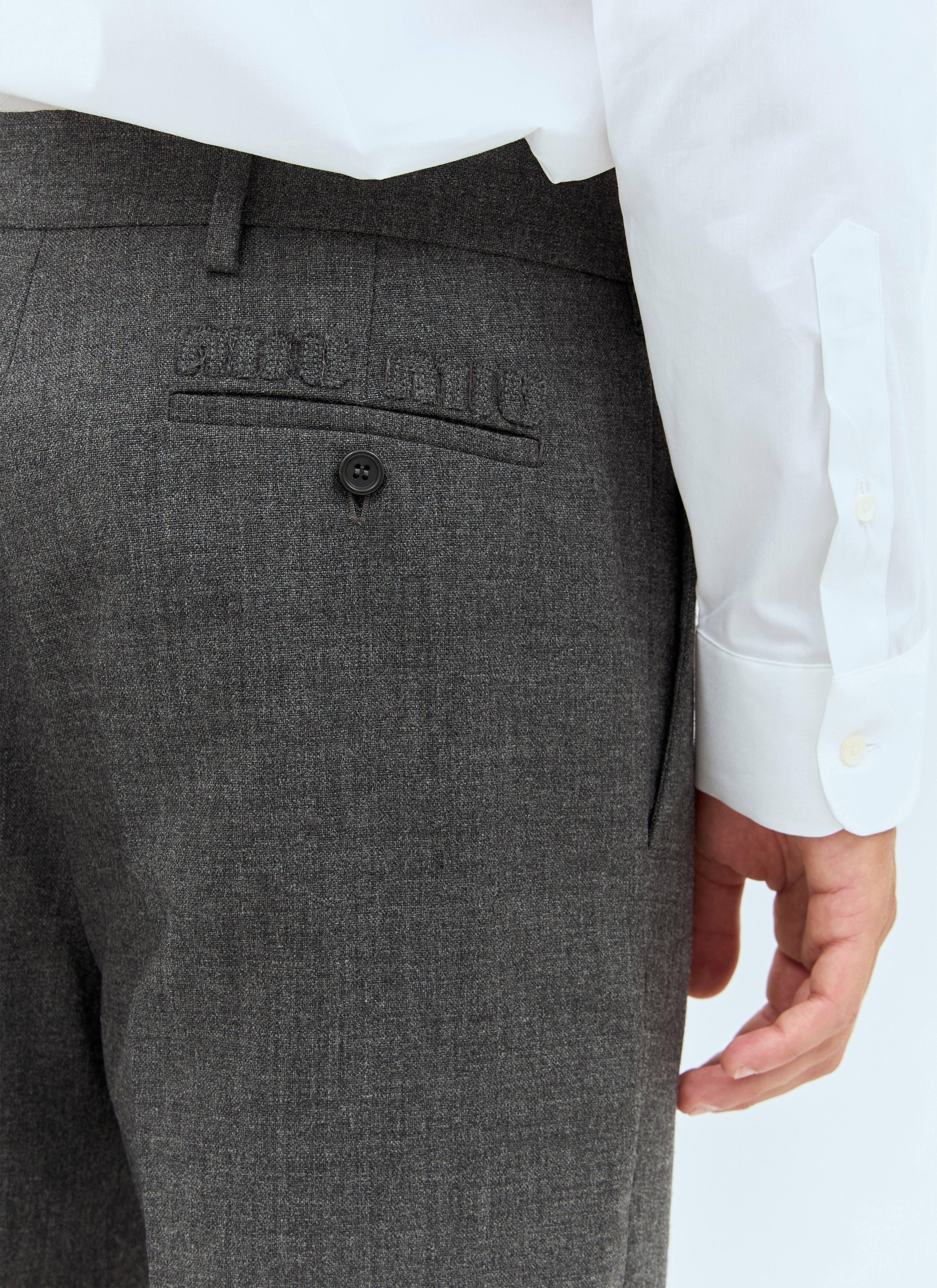 Miu Miu Men Marled Wool Pants