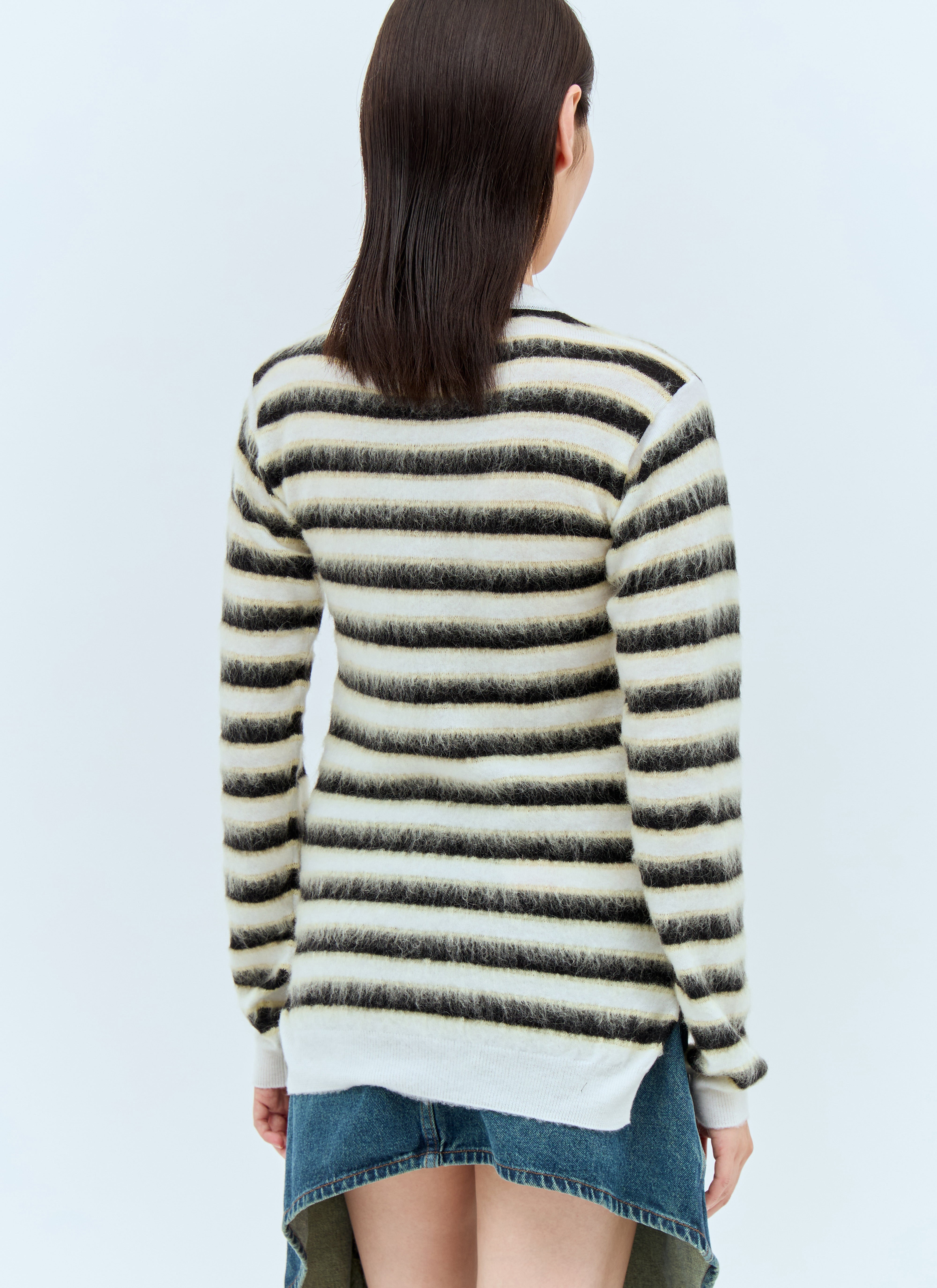 Marni Women Striped Wool-Mohair Sweater