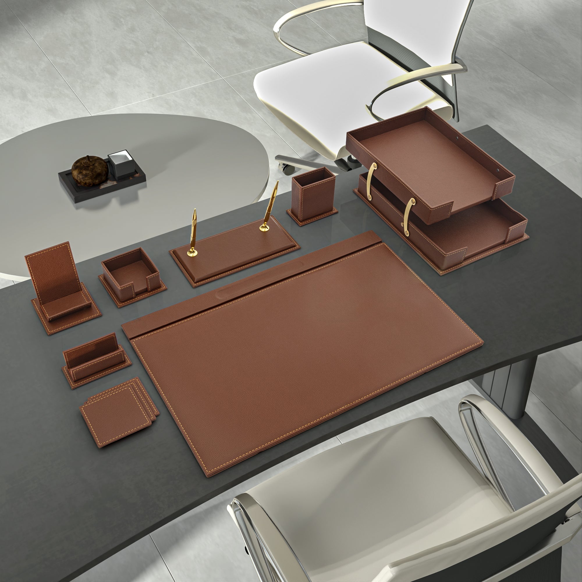 MOOG Classic Desk Organizer - Burgundy- 12 PCS - Overture Gifts