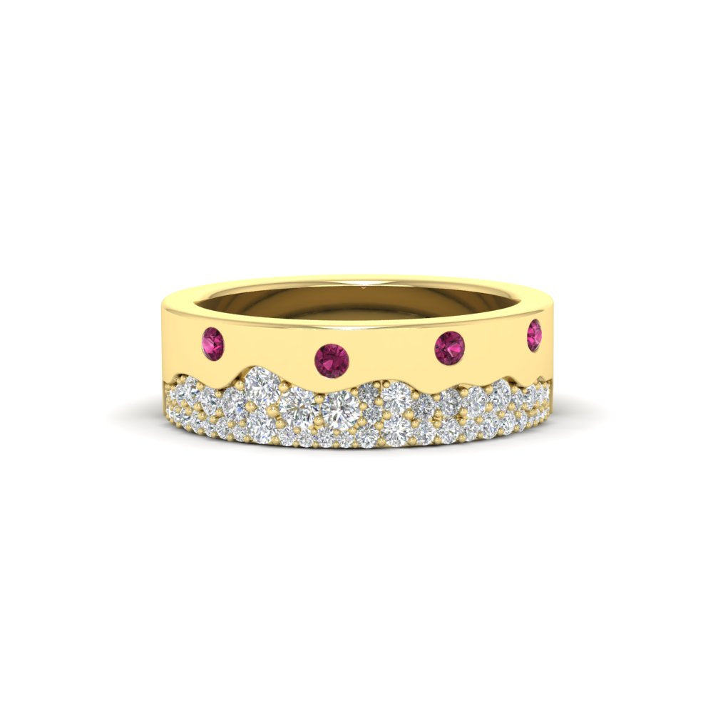 Mountain Stone Mens Wedding Ring