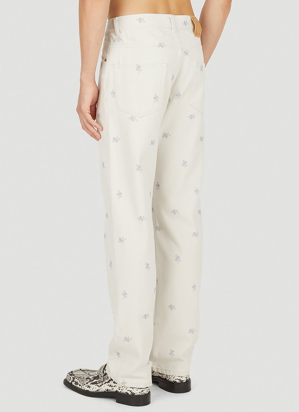 Martine Rose Men Relaxed Floral Print Jeans