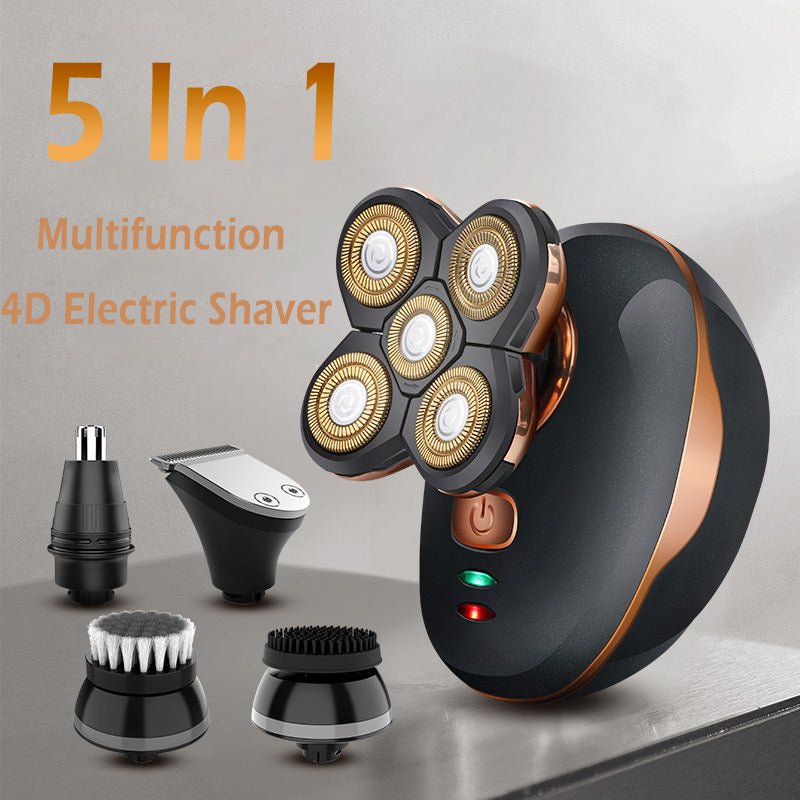 Multifunction 4D Electric Shaver 5 In 1 Men's Razor Beard Shaving Machine Trimmer Clipper Hair Cutting Removal Machine Barber - Overture Gifts