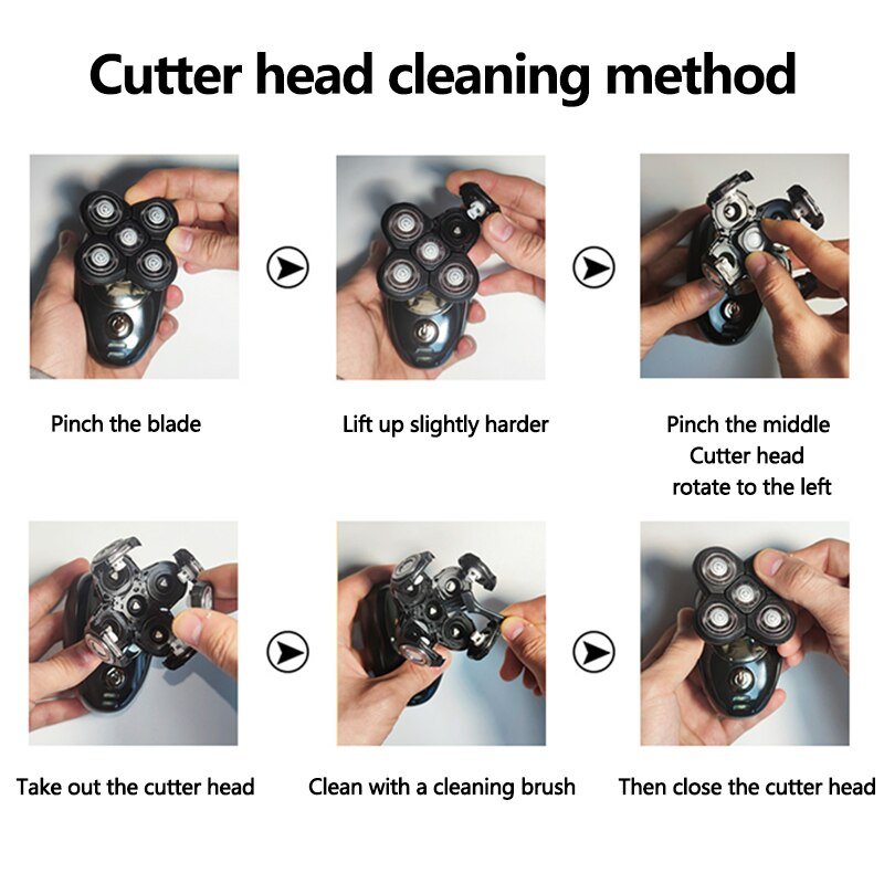 Multifunctional Grooming kit Electric Shaver Wet Dry For Men Electric Razor Rechargeable Bald Head Shaving Machine Beard Trimmer - Overture Gifts
