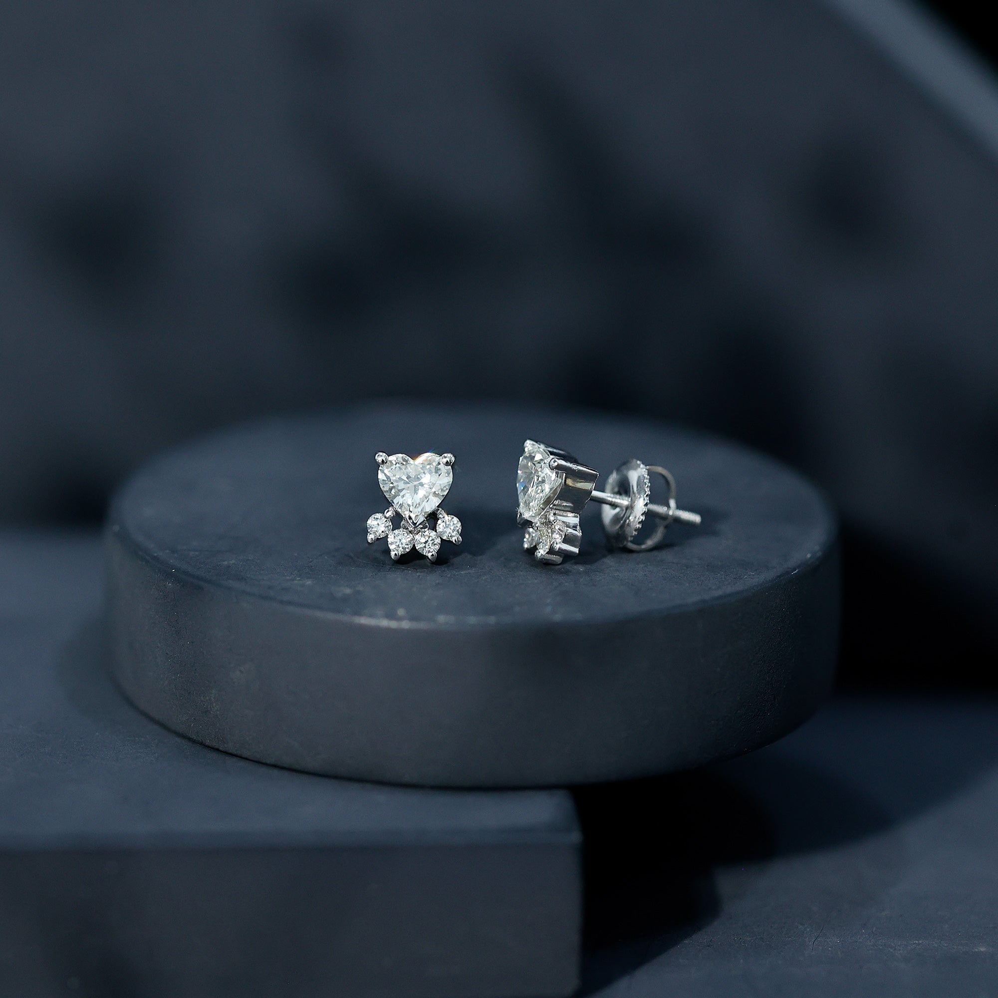 Natural Diamond Paw Stud Earrings for Women - Overture Gifts
