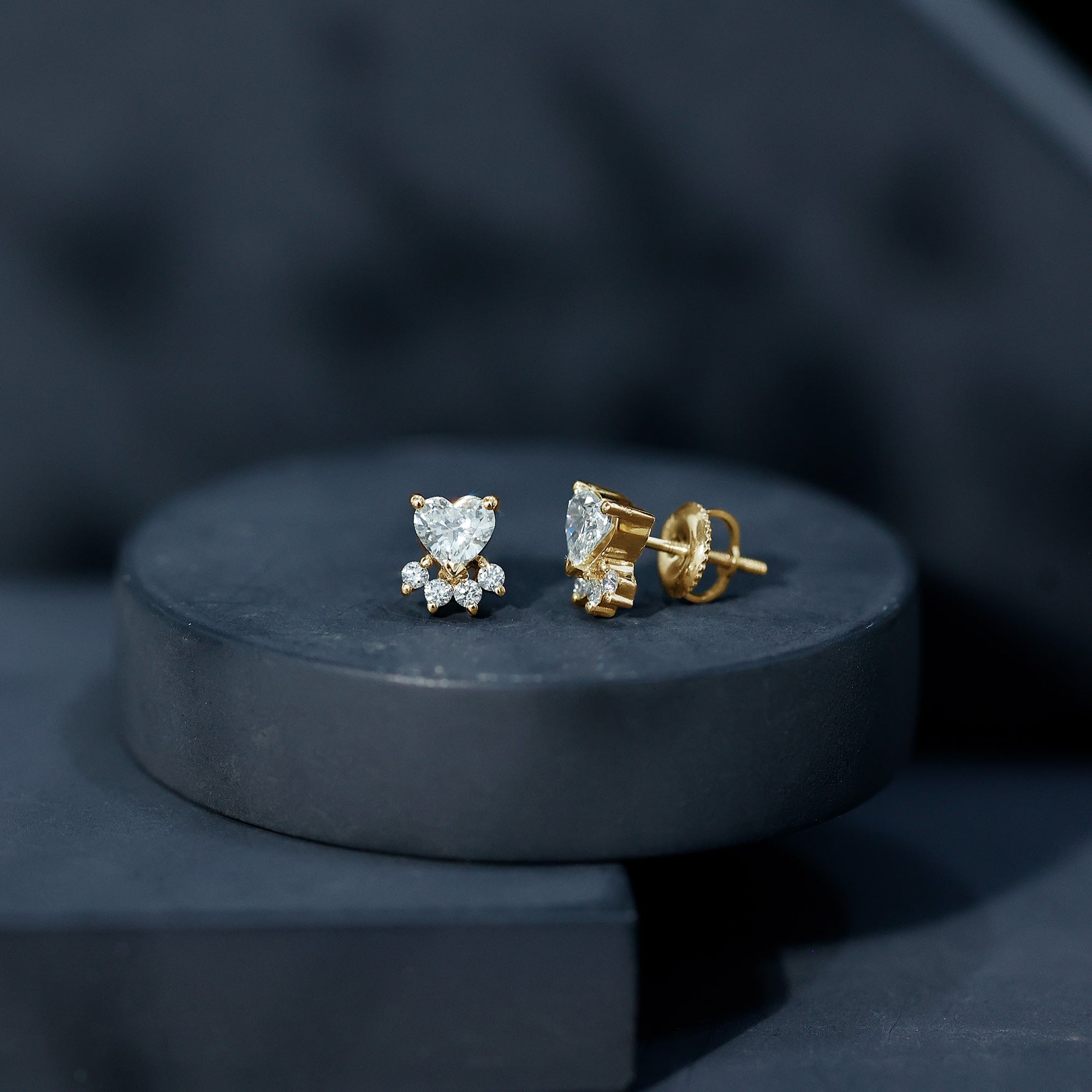 Natural Diamond Paw Stud Earrings for Women - Overture Gifts