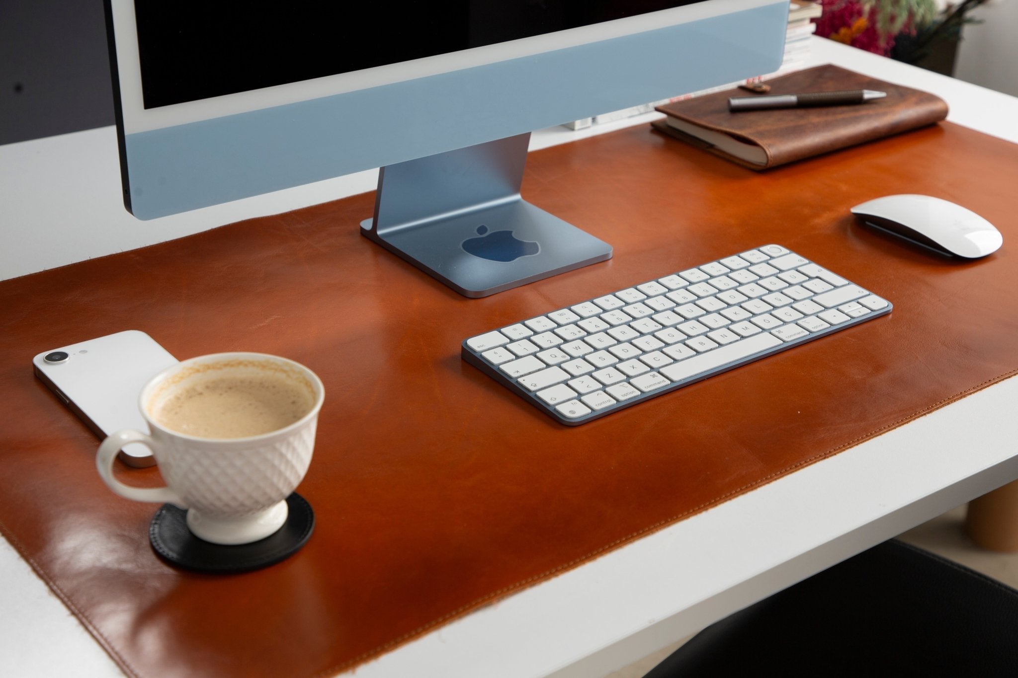Natural Leather Desk Mat (91 cm x 48 cm) - Overture Gifts