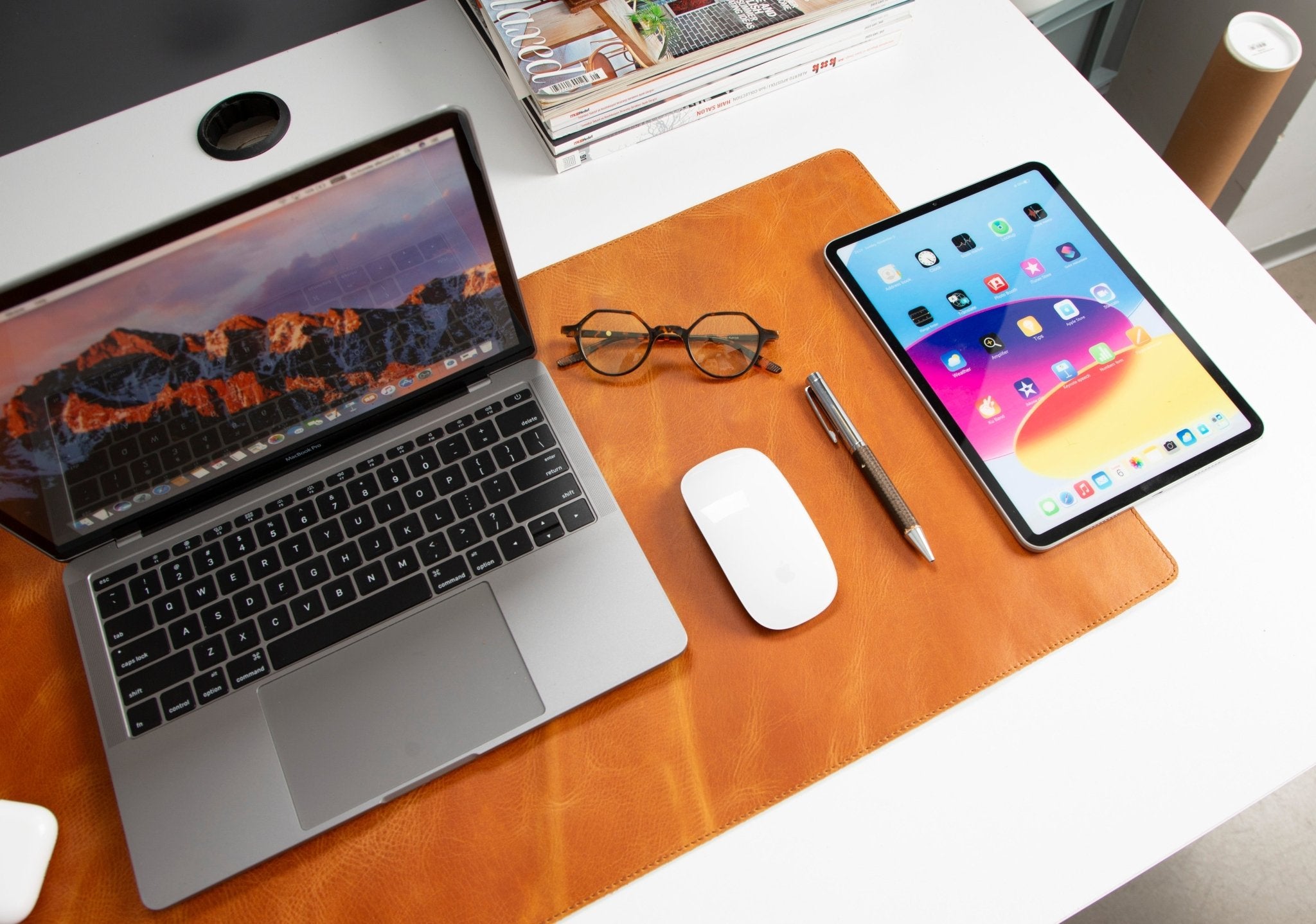 Natural Leather Desk Mat (91 cm x 48 cm) - Overture Gifts