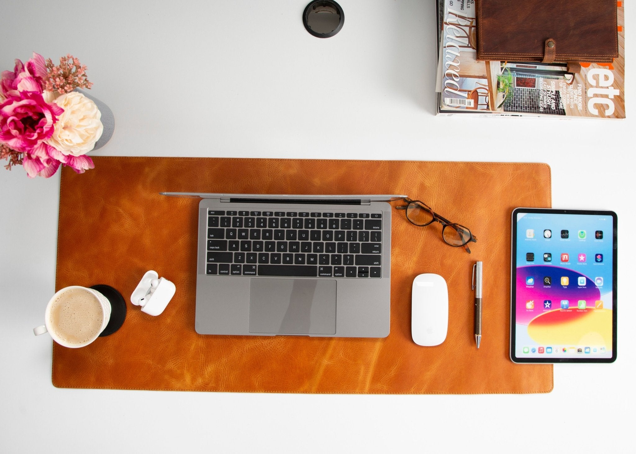 Natural Leather Desk Mat (91 cm x 48 cm) - Overture Gifts
